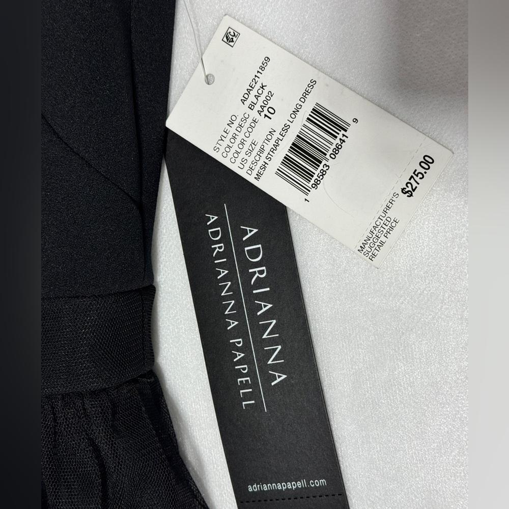 Adrianna Papell Women's Ruffle Tiered Mesh Sleeveless Gown in size 10 - Picture 11 of 11